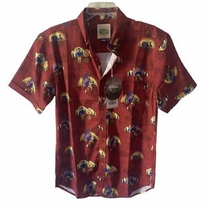 Ron Swanson Lil Sebastian RSVLTS Shirt Button Down Sz S Parks and Recreation